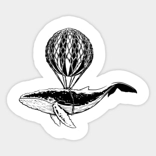 Flying Dreams Whale Balloon Sticker